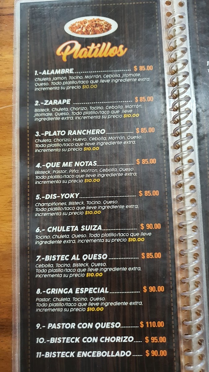 Taquería Los Tarascos Menu - Image 1